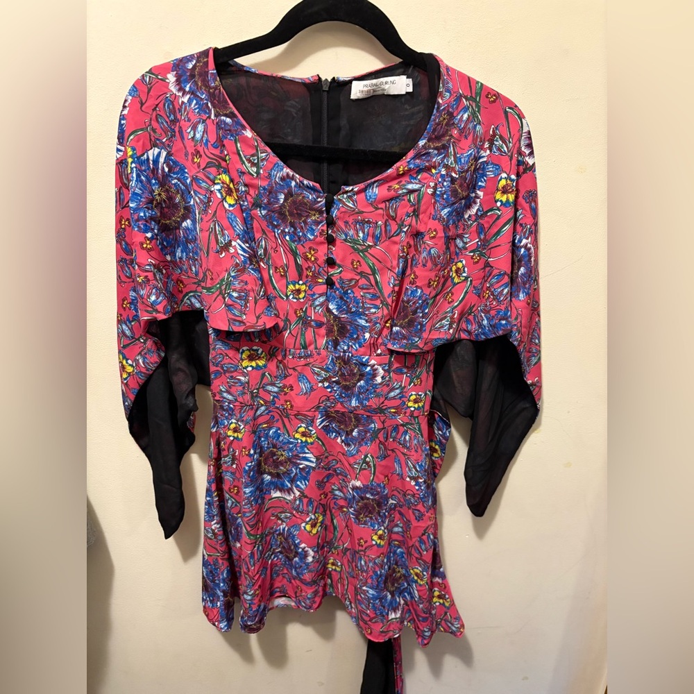 PRABAL GURUNG COLLECTIVE Cape Top Sz 0 - Picture 8 of 10